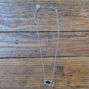 Kendra Scott Elisa black gem necklace